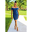 Hands Down Off Shoulder Denim Dress