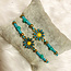 Sunflower Friendship Bracelets - Aqua