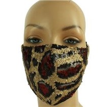 In Style Sequin Mask - Burgundy