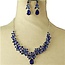 More Petals Necklace Set - Royal Blue
