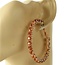 Studded Out Rhinestone Hoops 50mm - Rose Gold
