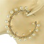 Embedded in Pearls Earrings Cream