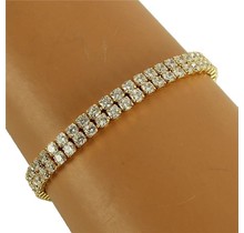 Sparkles On Tennis Bracelet - Gold
