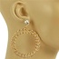 Spinning Wheel Rhinestone Earrings - Gold