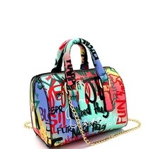 Graffiti Talk Handbag - Purple