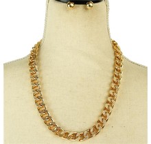 Chain Gang Necklace Set - Gold