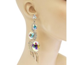 Mystical Beauty Earrings - Gold Iridescent