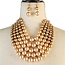 Pretty In Pearls Necklace Set - Gold