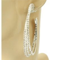 The Crossover Hoops - Silver Iridescent