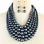 Always Busy Pearl Necklace Set - Grey