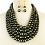 Always Busy Pearl Necklace Set - Olive
