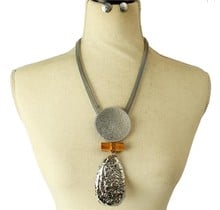 More For Me Necklace Set - Silver