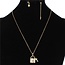 Under Lock & Key Stainless Steel Necklace Set - Gold