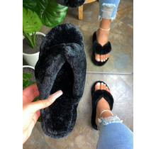Warm Wishes Platform Sandals - Black