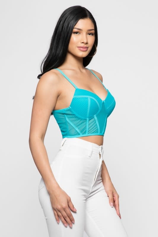 bustier midriff top
