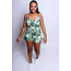 Up Tight Tie Dye Romper - Olive