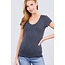 Heather Charcoal V Neck T-Shirt