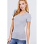 Light Heather Grey V Neck T-Shirt