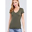 Olive V Neck T-Shirt