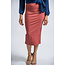 Dark Salmon Midi Pencil Skirt