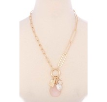 Best Kept Stone Necklace - Pink