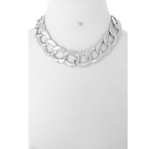 Linked Necklace Set - Silver