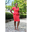 Lead By Example Peplum Dress - Coral