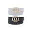 Call On Me Pearl Accent Belt Set - Light Grey