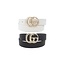 Feelin' Pearly 2 PC Belt Set - Black/White