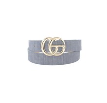 Total Knockout Textured Belt - Dusty Blue
