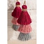 Fringe Feeling Tassel Earrings - Wine Multi