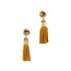 Out Of Line Tassel Earrings - Mustard