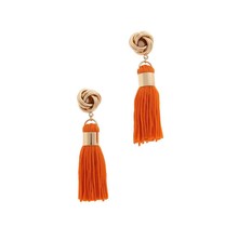 Out Of Line Tassel Earrings - Orange