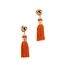 Out Of Line Tassel Earrings - Orange