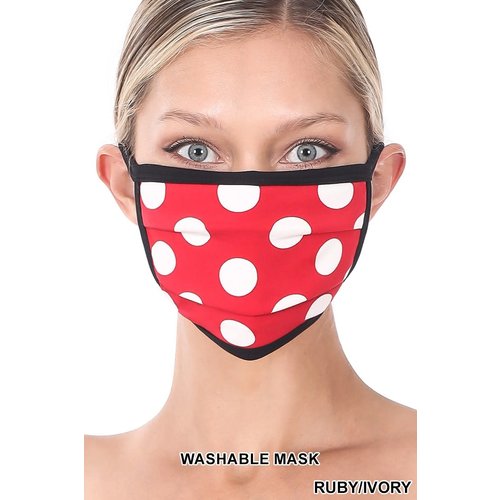 So Essential Washable Mask -  Ruby Ivory Polka Dot
