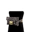 Classica Snake Print Bag - Black