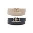 Double Up Belt Set - Black/Taupe