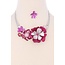 Hard To Bloom Necklace Set - Fuchsia