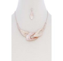 Watch & Learn Necklace Set -Rose Gold