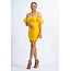 Don’t Be Fooled Puff Sleeve Dress - Yellow