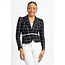 On My Own Grid Belted Blazer - Black