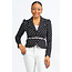 Handling Business Polka Dot Belted Blazer - Black