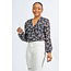 Dancing Through Gardens Wrap Bodysuit - Black