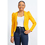 Interview Ready Ruched Sleeve Blazer - Yellow