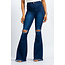 Boogie Babe High Waist Bell Bottom Jeans - Dark Wash