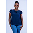 Navy Tulip Sleeve Top