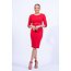 Finding My Way Belted Dress - Red