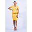 Lead By Example Peplum Dress - Yellow