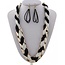 Beads Enriched Necklace Set - Black/White