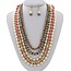 Oh Pearly Day Necklace Set - Coral